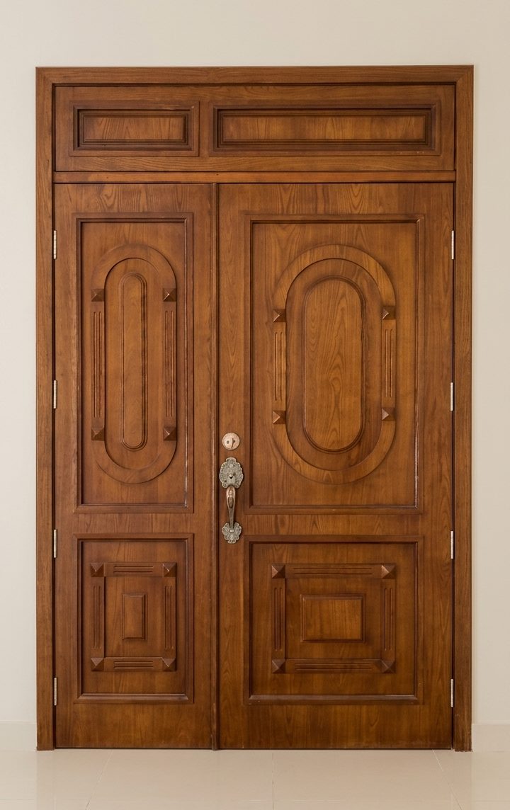 Double timber exterior door