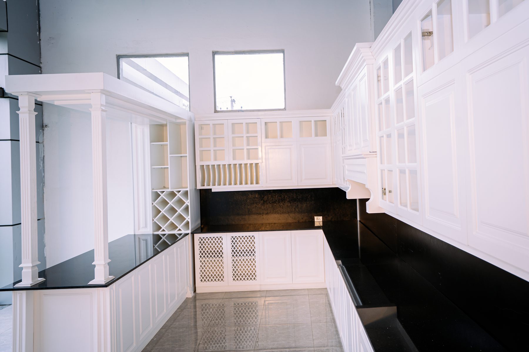 White custom kitchen cabinetry